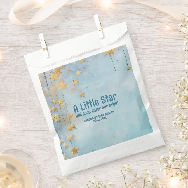 Little Star Blue Babydusche Geschenktütchen (Ausgeschnitten)