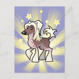 Little Star Chinese Crested (haarlos) Postkarte