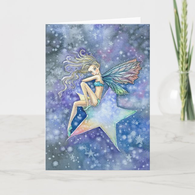Little Star Fairy Blank Card von Molly Harrison Karte (Vorderseite)