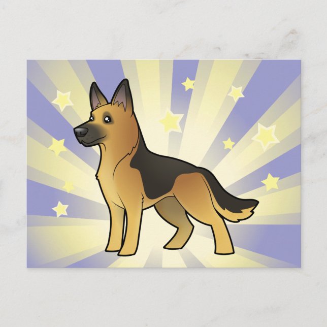 Little Star German Shepherd Postkarte (Vorderseite)