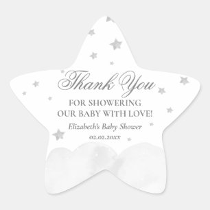 Little Star Gray Baby Dusche Danke Star Sticke Stern-Aufkleber