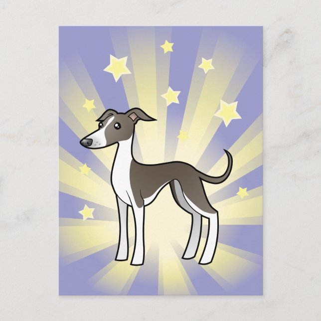 Little Star Greyhound/Whippet/Italian Greyhound Postkarte (Vorderseite)