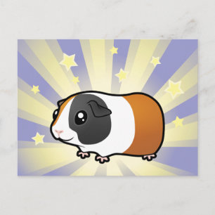 Little Star Guinea Pig (glatte Haare) Postkarte