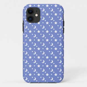 Little Stars and Moons Pattern auf blau Case-Mate iPhone Hülle