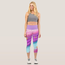 Little Stars Rainbow High Waisted Capris