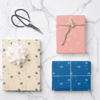 Little stars wrapping paper set of 3 geschenkpapier set