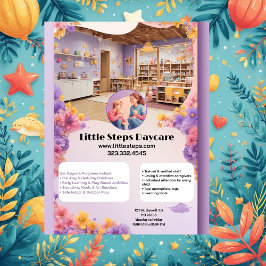 Little Steps Daycare Company Logo Modern Customize Flyer