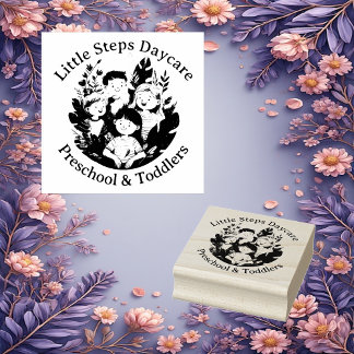 Little Steps Daycare Preschool And Toddlers Custom Gummistempel