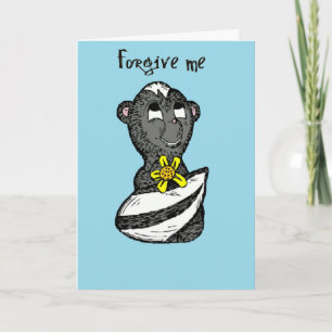 Little Stinker Skunk I'm Sorry Greeting Card Karte