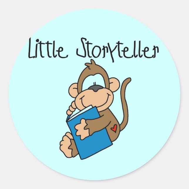 Little Storyteller Tshirts und Geschenke Runder Aufkleber (Vorderseite)