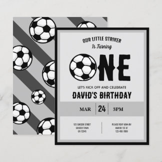 Little Striker Soccer Budget 1. Geburtstag Einladu