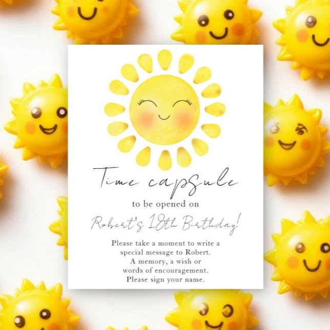 Little Sun Zeitkapsel 1. Geburtstag Poster (Von Creator hochgeladen)