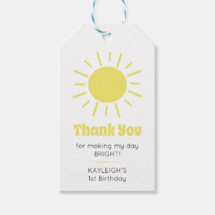 Little Sunshine 1. Geburtstag Party Geschenkanhänger