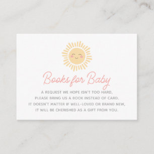 Little Sunshine Baby Shower Books for Baby Begleitkarte