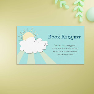 Little Sunshine Baby Shower Bring a Book Request Begleitkarte