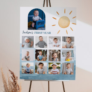 Little Sunshine Birthday Foto Milestone Poster