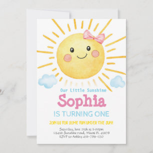 Little Sunshine Birthday Invitation-A159 Einladung
