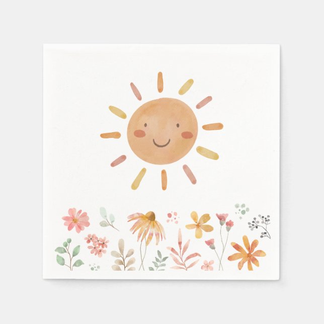 Little Sunshine Birthday Serviette (Vorderseite)