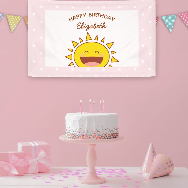 Little Sunshine Geburtstag Happy Birthday Party Banner (Von Creator hochgeladen)