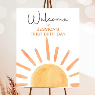 Little Sunshine Girl Boho Sun Geburtstag Willkomme Poster
