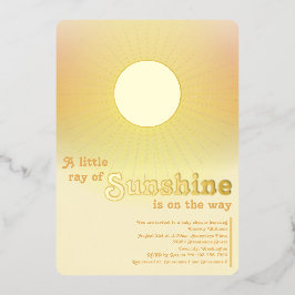 Little Sunshine Gold Sun Baby Showroom Invitati Folieneinladung