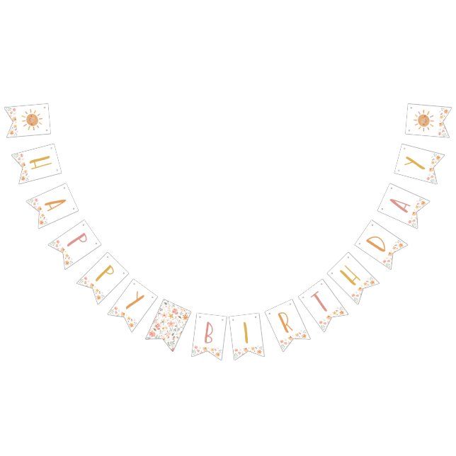 Little Sunshine Happy Birthday Banner (Alle)