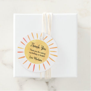 Little Sunshine Modern Boho Birthday Geschenkanhänger