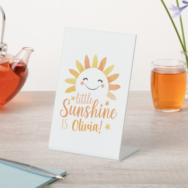 Little Sunshine Personalisiert Pedestal Sign Sockelschild (In SItu)