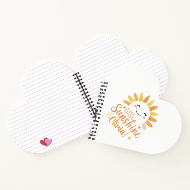 Little Sunshine Personalisiert Spiral Notebook Notizbuch (Innenseite)