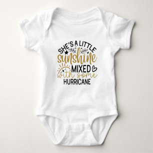 Little Sunshine Typografy Baby Strampler
