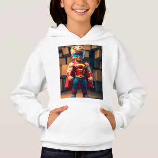 Little Superhero Boy 3D Cartoon - Strong & Lächeln Hoodie