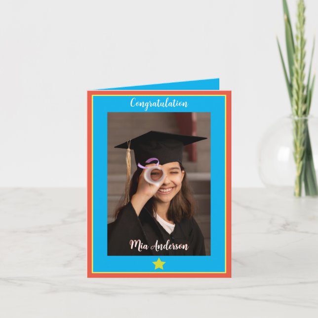 Little Superstar Abschluss Card Dankeskarte (Vorderseite)