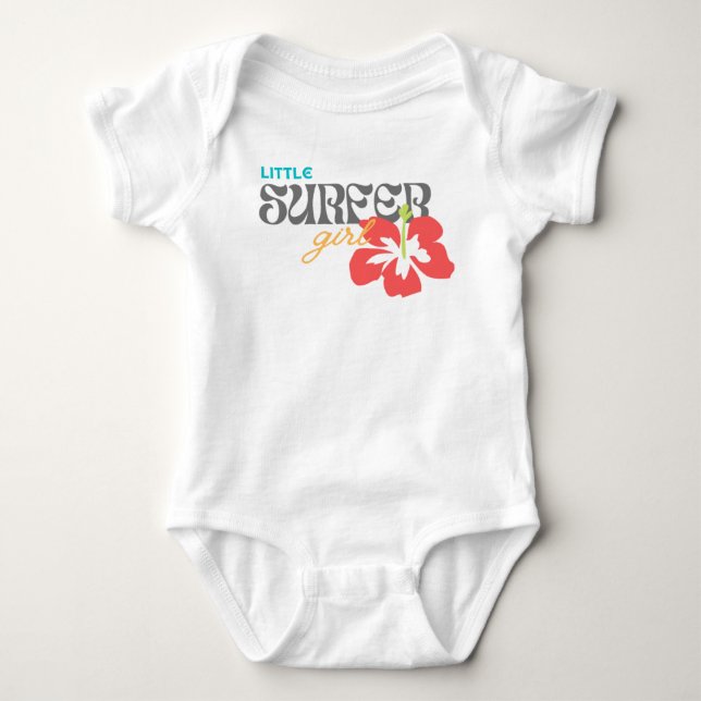 Little Surfer Girl - Baby Bodysuit Strampler (Vorderseite)