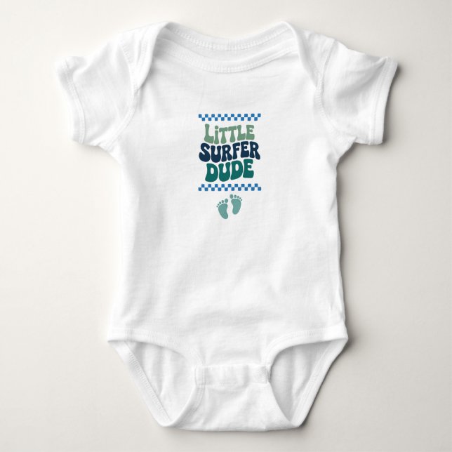 Little Surfer Typ, Future Surfer Baby Boy, Sommer Strampler (Vorderseite)