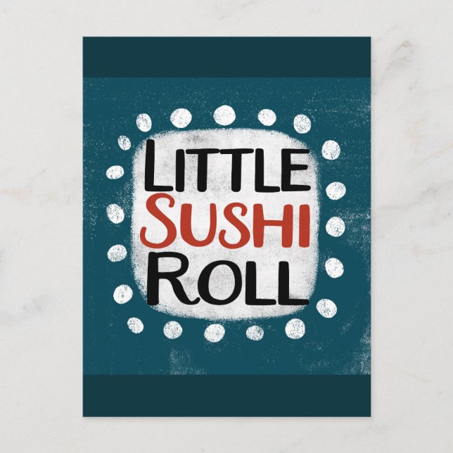 Little Sushi Roll Postcard Postkarte (Vorderseite)