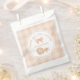Little Süsse Pie 1. Geburtstag Gingham Vielen Dank Geschenktütchen
