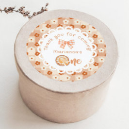 Little Süsse Pie 1. Geburtstag Vielen Dank Runder Aufkleber