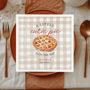 Little Süsse Pie Baby Shower Gingham Fall Serviette