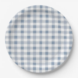 Little Süsse Pie Blueberry Baby Shower Gingham Pappteller