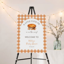 Little Süsse Pie Fall Pumpkin Gingham Baby Dusche