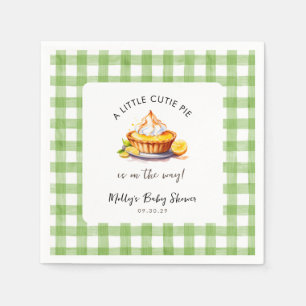 Little Süsse Pie Gingham Baby Shower Serviette