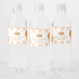 Little Süsse Pie Gingham Baby Shower Wasserflaschenetikett