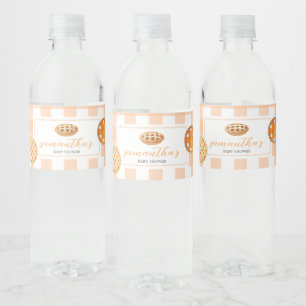 Little Süsse Pie Gingham Baby Shower Wasserflaschenetikett