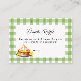 Little Süsse Pie Gingham Diaper Raffle Begleitkarte