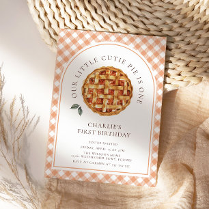 Little Süsse Pie Herbst 1. Geburtstag Einladung