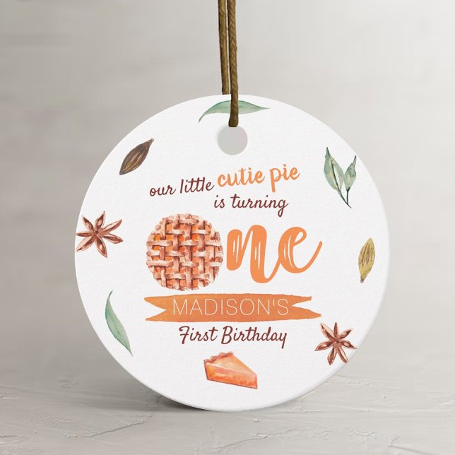 Little Süsse Pie Herbst 1. Geburtstag Geschenkanhänger (Von Creator hochgeladen)