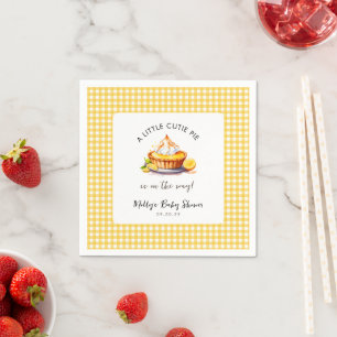 Little Süsse Pie Lemon Gingham Baby Shower Napkins Serviette