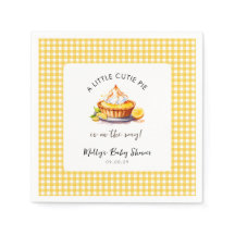 Little Süsse Pie Lemon Gingham Baby Shower Napkins