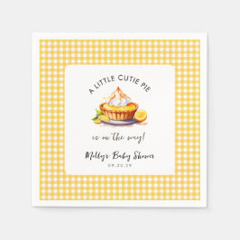 Little Süsse Pie Lemon Gingham Baby Shower Napkins Serviette