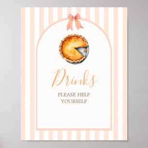 Little Süsse Pie Orange Gingham Drinks Poster